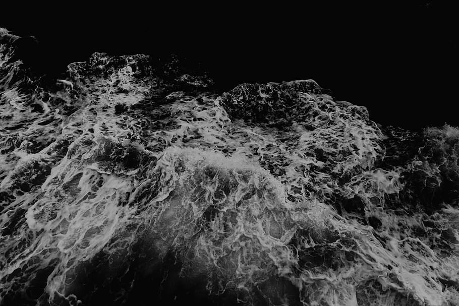 thailand, phi phi islands, waves, sea, ferry, black, white wash HD wallpaper