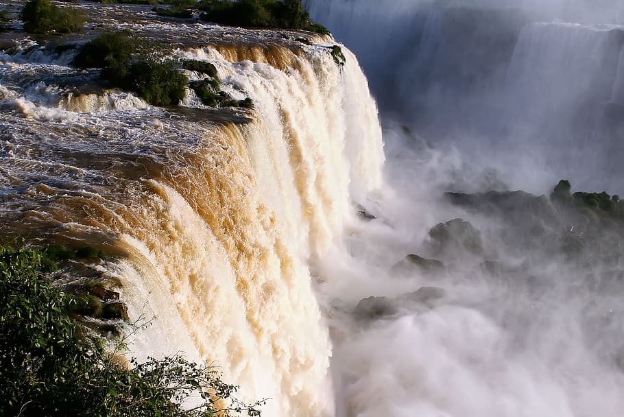 Niagara Falls, beautiful, brazil, cascade, cold, colors, daylight HD wallpaper