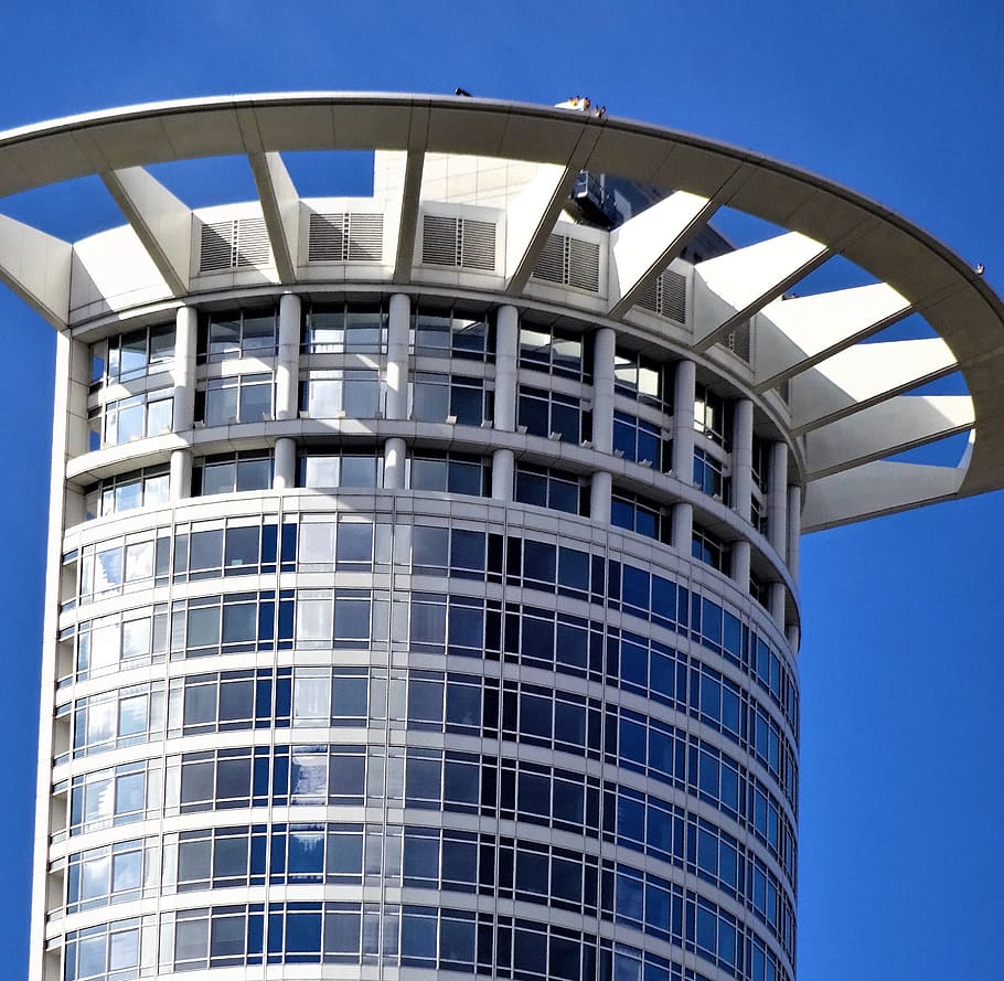 white high-rise building, office building, architecture, tower HD wallpaper