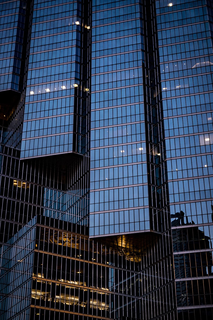 canada, toronto, windows, glass, night, lights, corporate, angle HD wallpaper