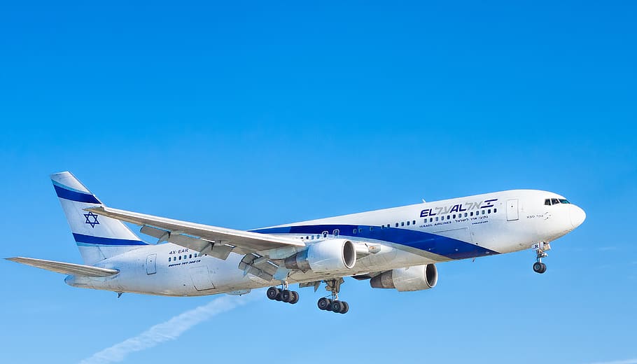 Israel transportation plane, air vehicle, airplane, mode of transportation HD wallpaper