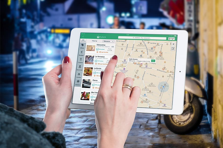 White Ipad, apple, guide, hands, information, map, maps, navigating HD wallpaper