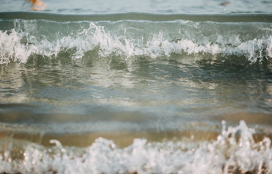 Long Exposure Photography of Body of Water, beach, close-up, cold HD wallpaper