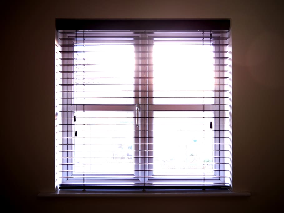 window, glowing, exposure, contrast, indoors, no people, blinds, HD wallpaper