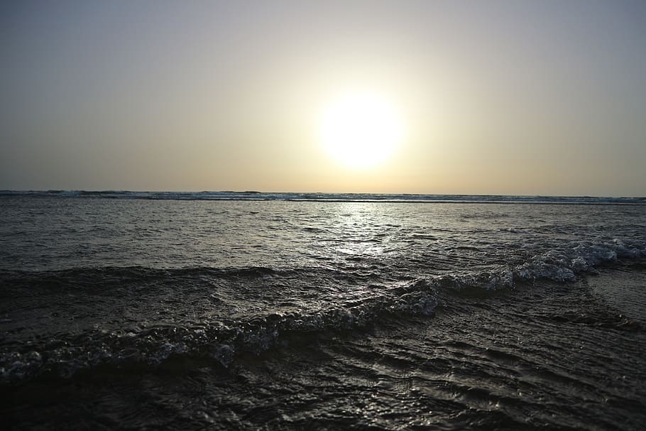 sea, sun, water, sky, horizon over water, beauty in nature HD wallpaper