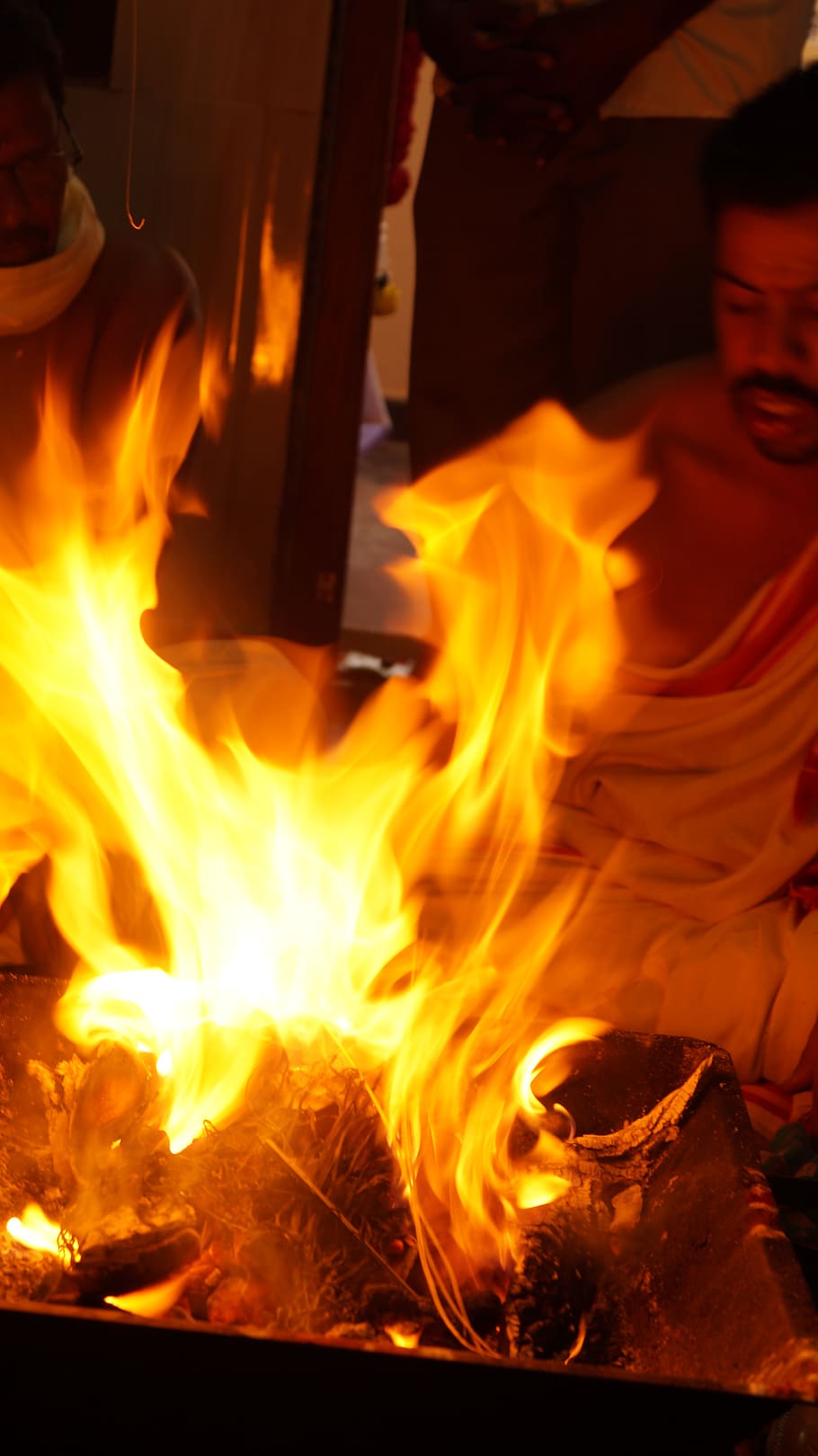 india, bengaluru, fire, fireplace, flame, burning, heat - temperature HD wallpaper