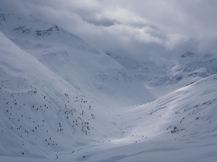 Snow Capped Mountain, cold, landscape, nature, scenic, winter HD wallpaper