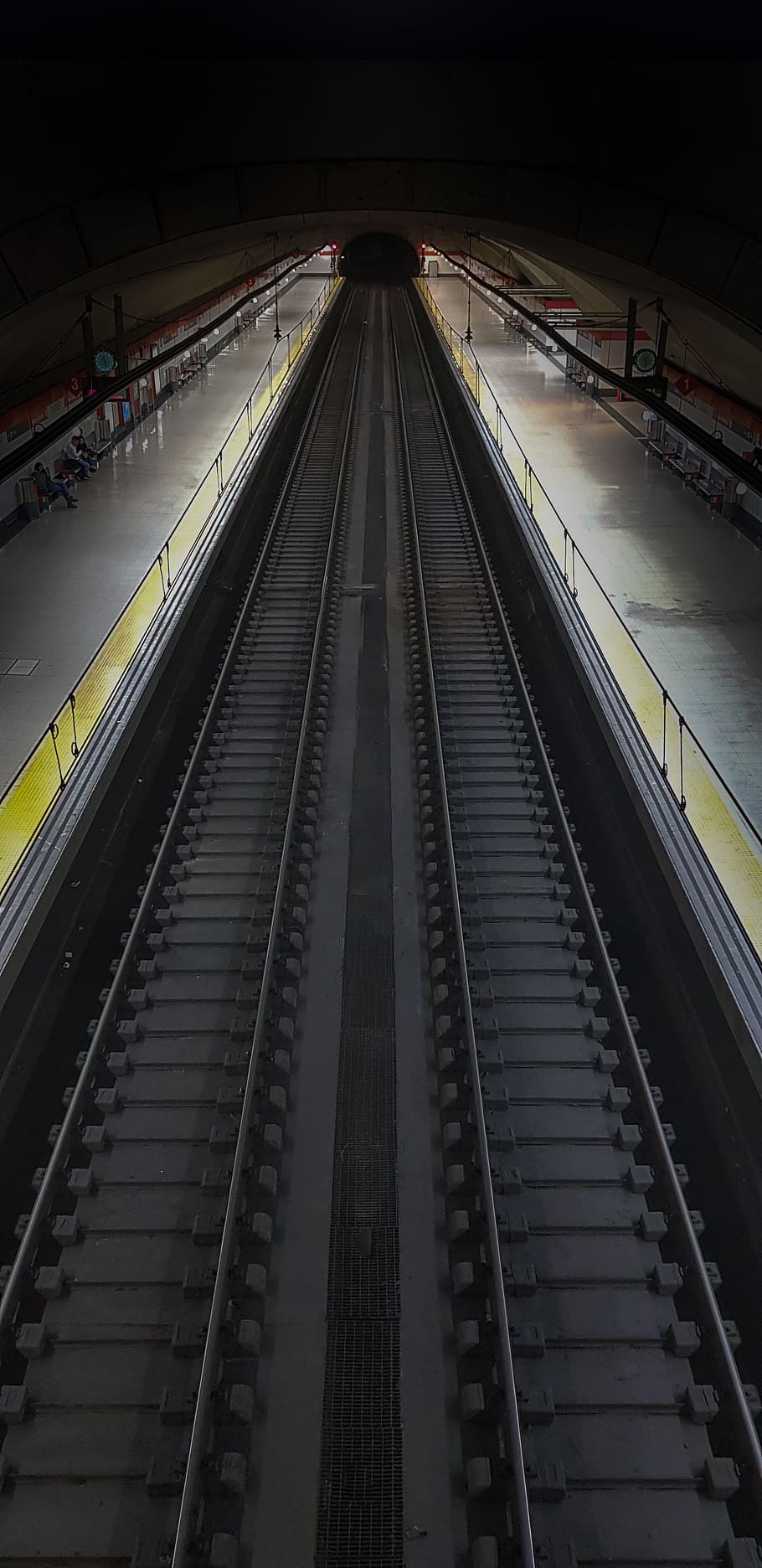 train, roads, pathways, destination, tunnel, night, rail, rails HD wallpaper