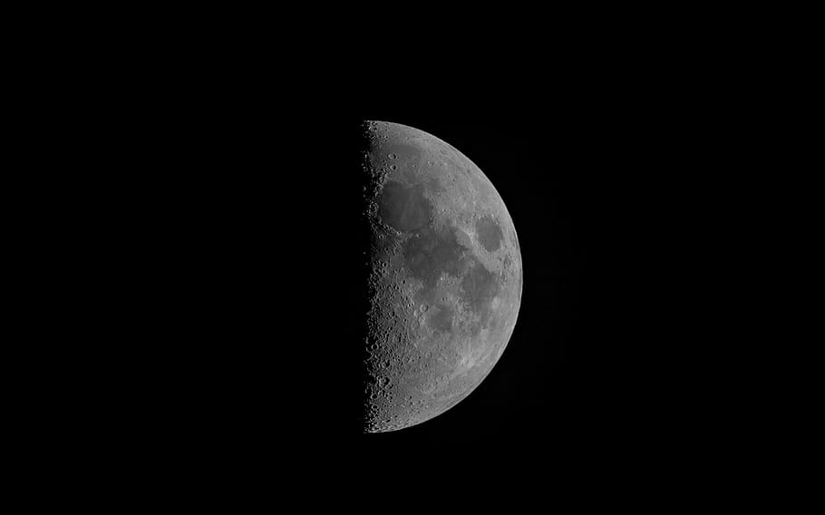 gray full moon, astronomy, space, universe, nature, night, outdoors HD wallpaper