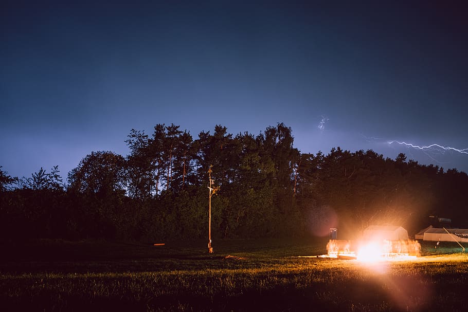 thunder, storm, rain, hike, outdoor, camping, flash, light HD wallpaper