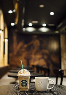 Photo of Starbucks Cup, beverage, blur, caffeine, coffee, coffee drink HD wallpaper