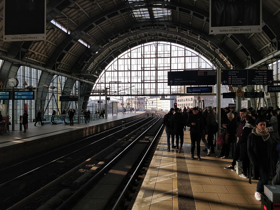 germany, berlin, alexanderpl. 9, rail transportation, track HD wallpaper