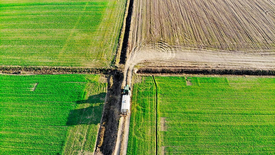 campaign, green, agriculture, drone, aerial view, in flight, HD wallpaper