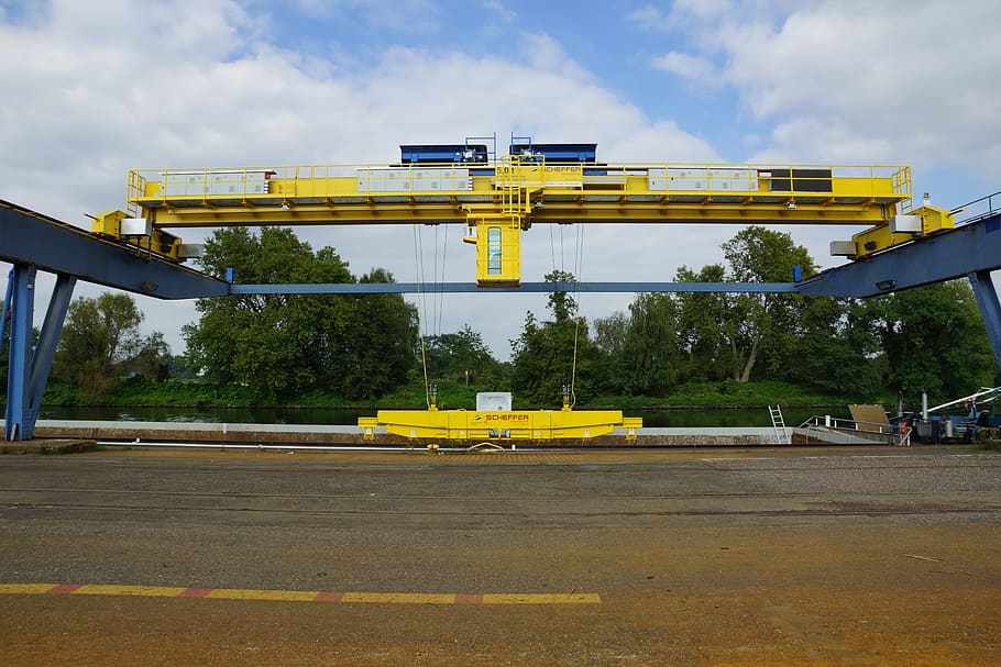 crane, magnetic system, scheffer, crane technology, steel trading HD wallpaper