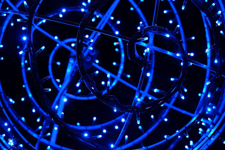 blue, lights, technology, computer, wireless technology, computer equipment HD wallpaper