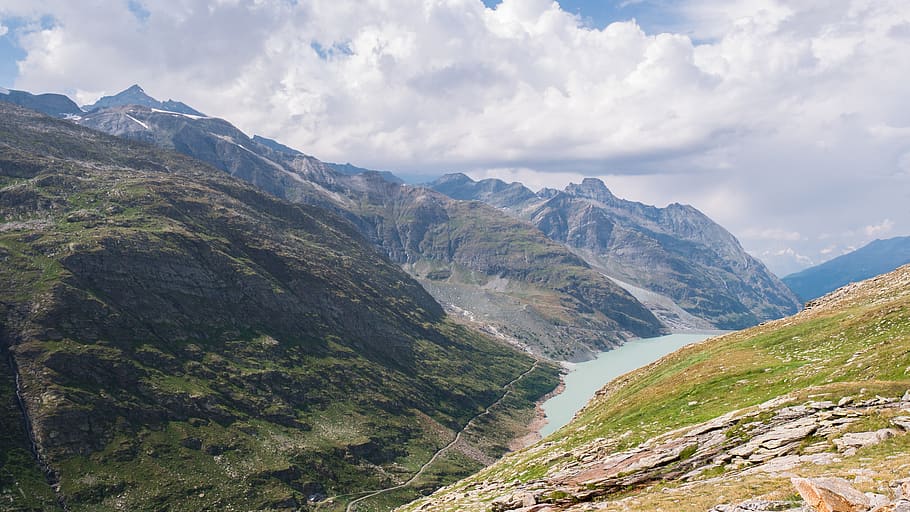 landscape, mountains, sky, valais, switzerland, beauty in nature HD wallpaper