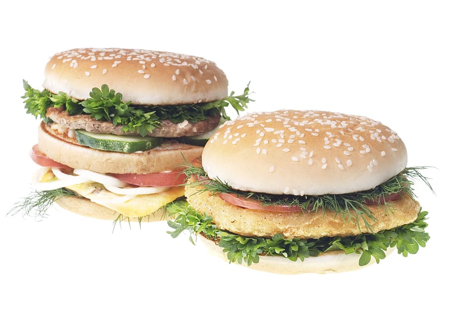 hamburger, food, fast, salad, diet, grilled, meal, dinner, sandwich, HD wallpaper