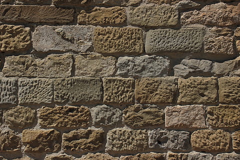 brown concrete brick wall, path, walkway, rock, sidewalk, pavement HD wallpaper