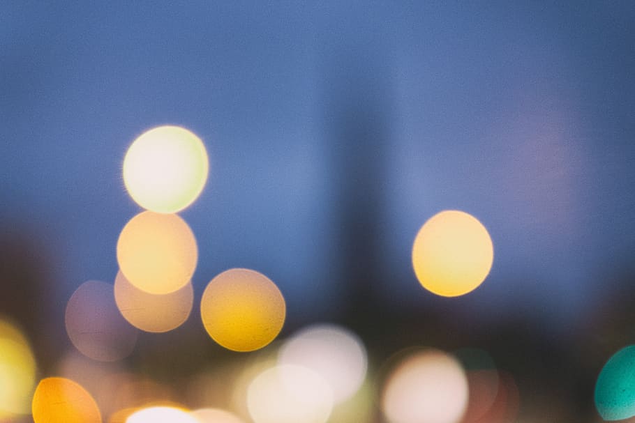 Soft night lights, abstract, background, blur, bokeh, bubble