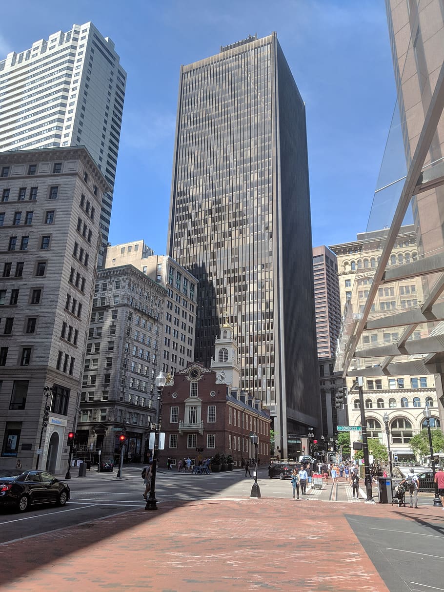 boston, financial district, buildings, massachusetts, downtown