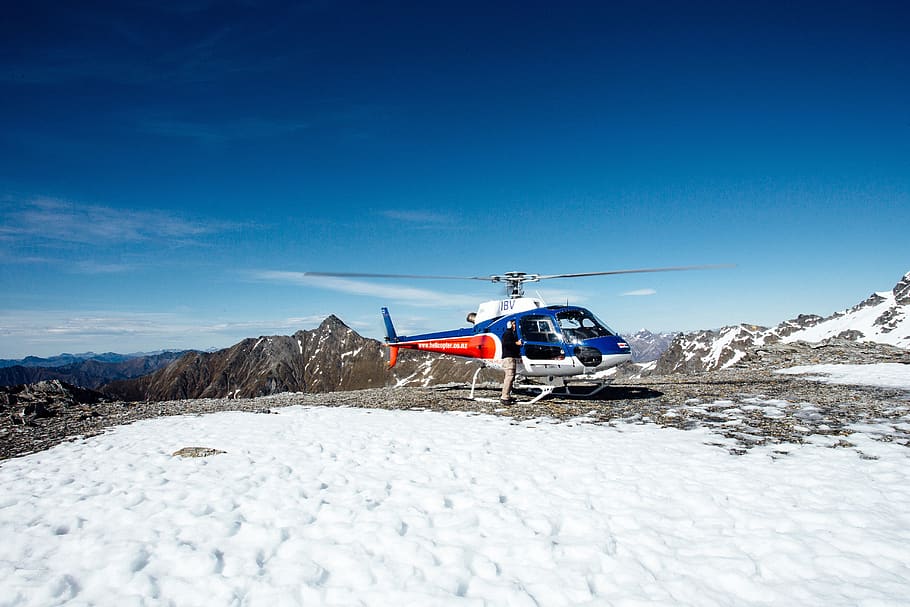 new zealand, queenstown, flight, snow, mountain, helicopter, HD wallpaper