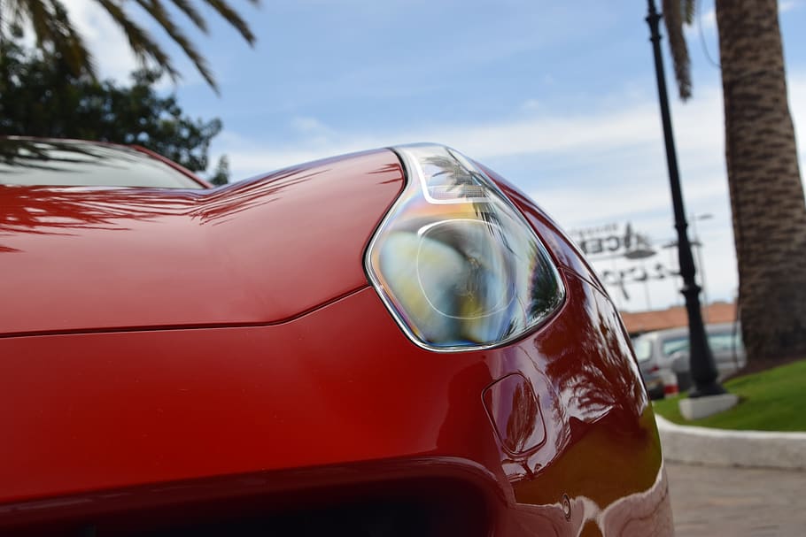 ferrari, red, wheels, ps, racing car, auto, vehicle, sports car HD wallpaper