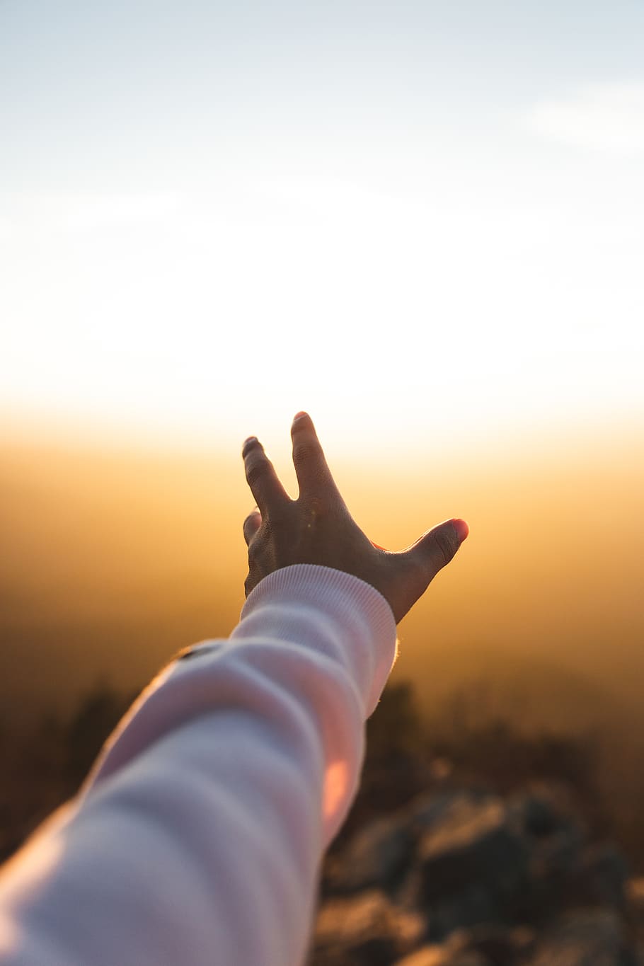 person's left hand catching sunlught, human, nature, finger, light, HD wallpaper