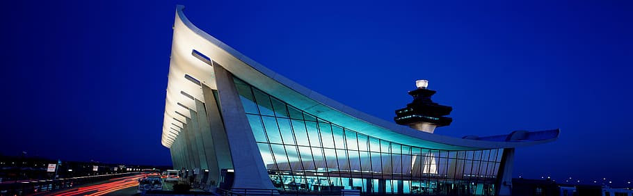 dulles, construction, architecture, keep, building, urban, night HD wallpaper
