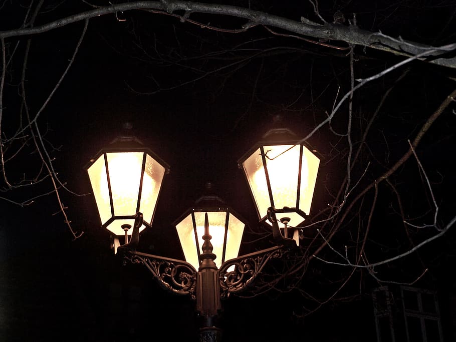 light, lantern, night, yellow, electric, lighting equipment HD wallpaper