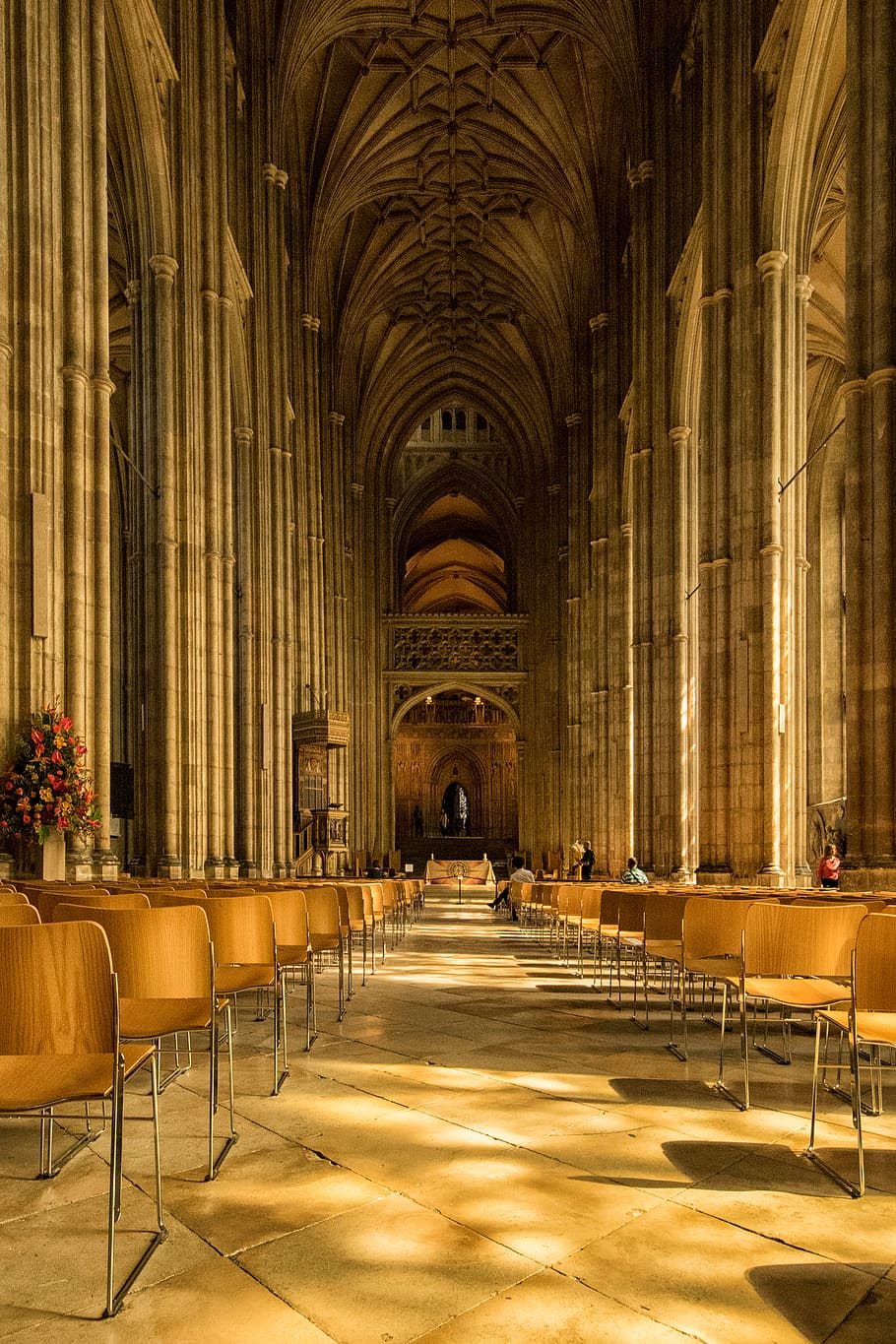 church interior, seat, architecture, chair, built structure, indoors HD wallpaper