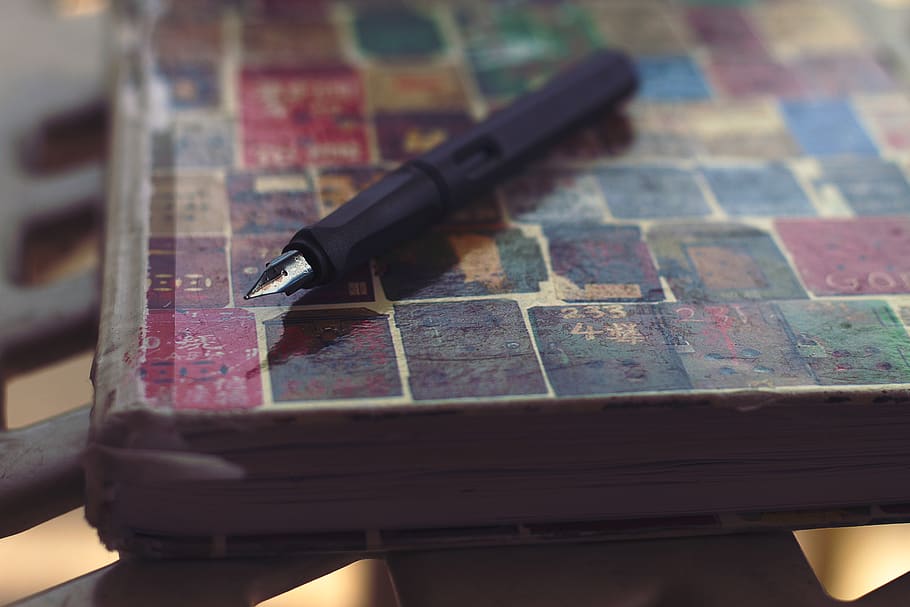 pen, ink, diary, writing, book, worn, used, dear, pages, notebook, HD wallpaper