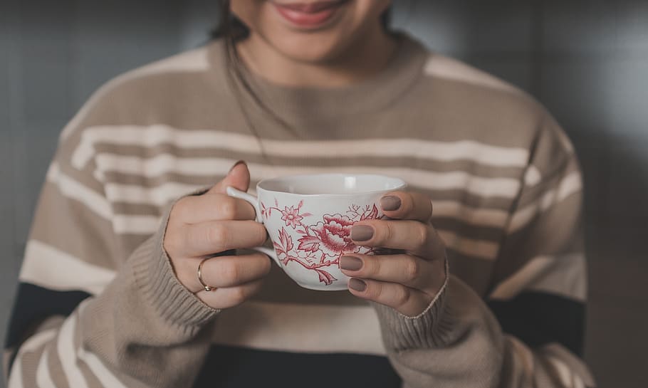 Photo of Woman Holding Cup, beverage, blur, close-up, depth of field HD wallpaper