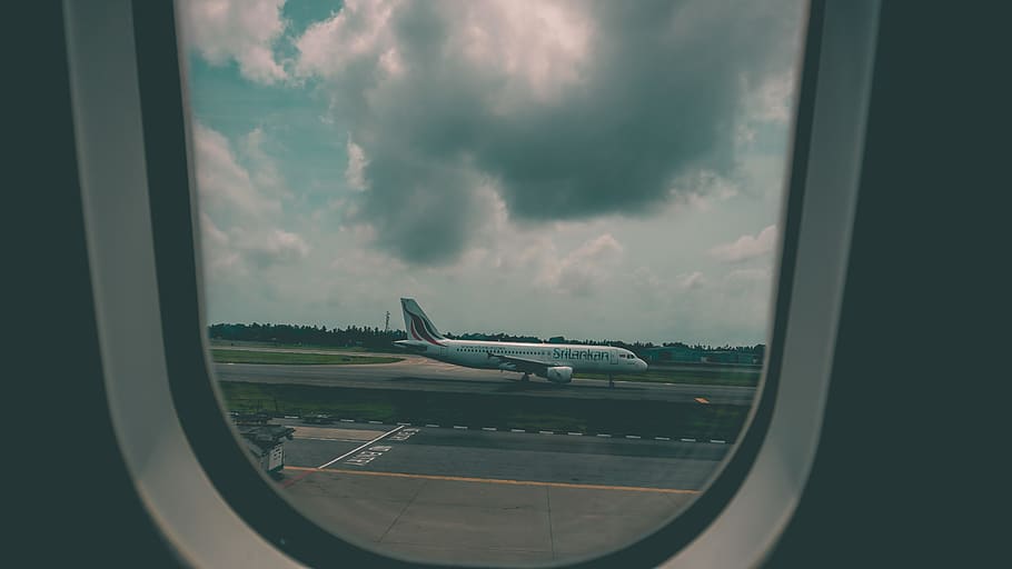 window, takeoff, runway, airplane, wallpaper, nature, love HD wallpaper