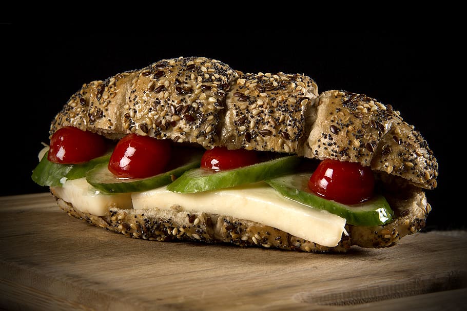 food, sandwich, bread, studio, close-up, food and drink, vegetable HD wallpaper