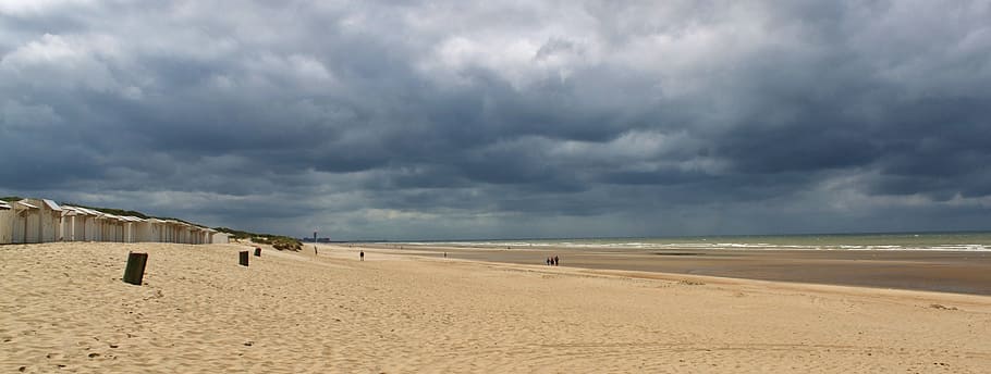 beach, sea, water, river, nature, blue, land, sky, cloud - sky HD wallpaper