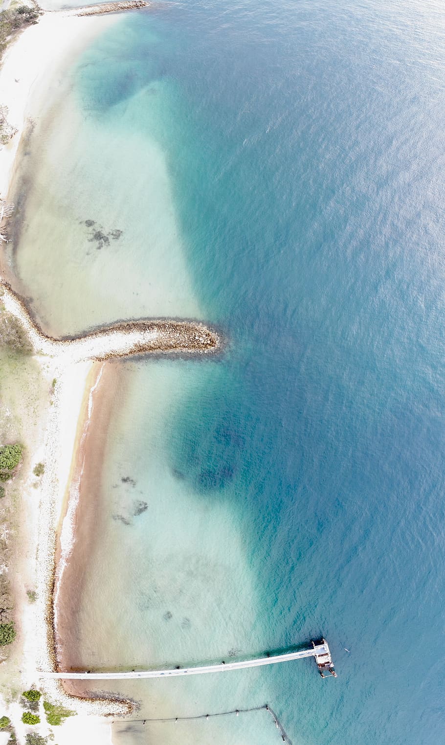 australia, amity point, water, sea, day, high angle view, nature HD wallpaper