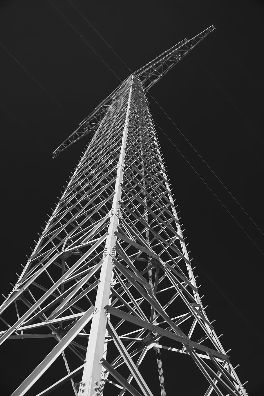 strommast, power line, pylon, sky, reinforce, voltage, elektrik HD wallpaper
