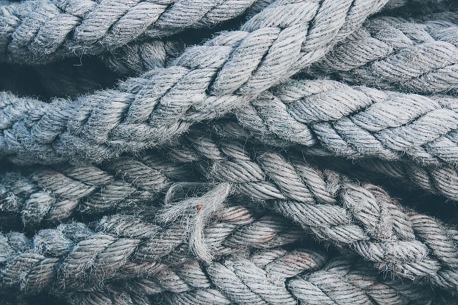 gray rope, full frame, backgrounds, no people, strength, close-up HD wallpaper