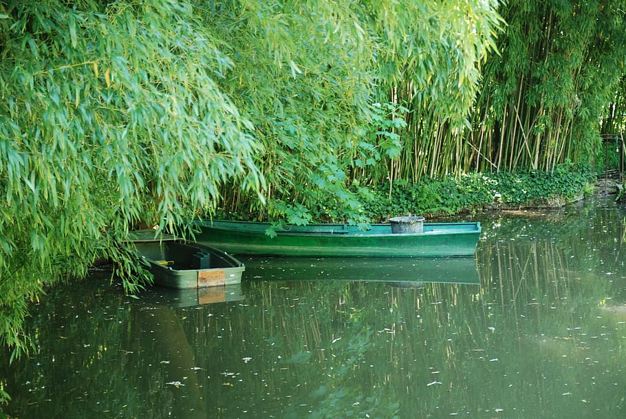 france, giverny, monet garden, impressionist, givenchy, boats, HD wallpaper