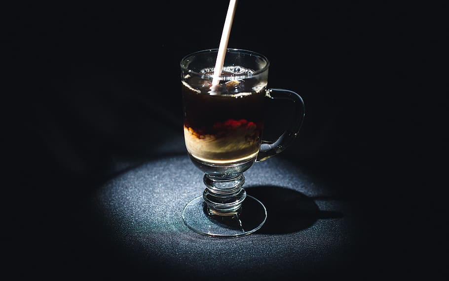 iced, coffee, cafe, cream, straw, drinks, food and drink, glass HD wallpaper