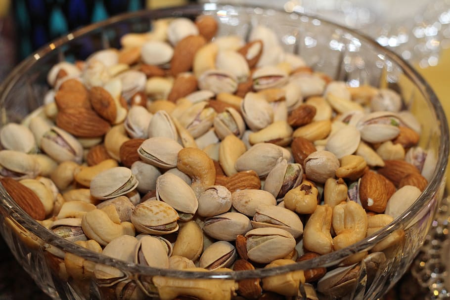 pistachios, nuts, almonds, mehran, snack, food and drink, large group of objects HD wallpaper