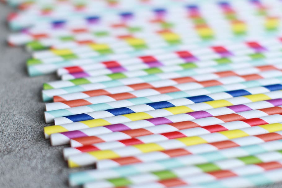 assorted-color straws, line, paper, green issues, design, close up HD wallpaper