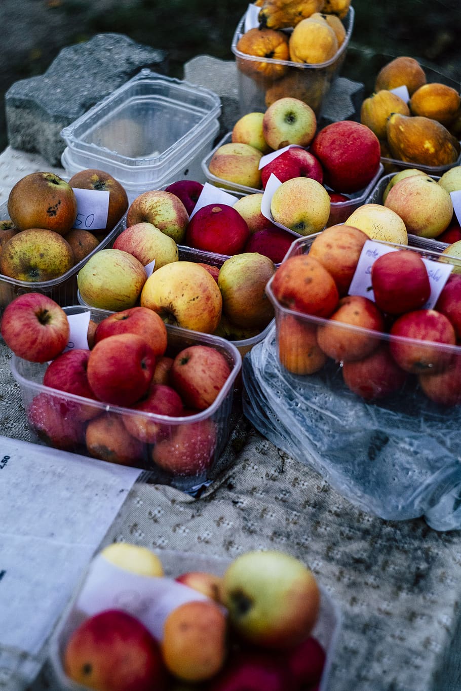 apple lot in boxes, healthy eating, food, fruit, food and drink HD wallpaper