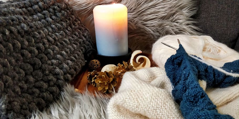 candle, nîmes, 1 rue cuvier, france, wool, wreath, fire, indoors, HD wallpaper