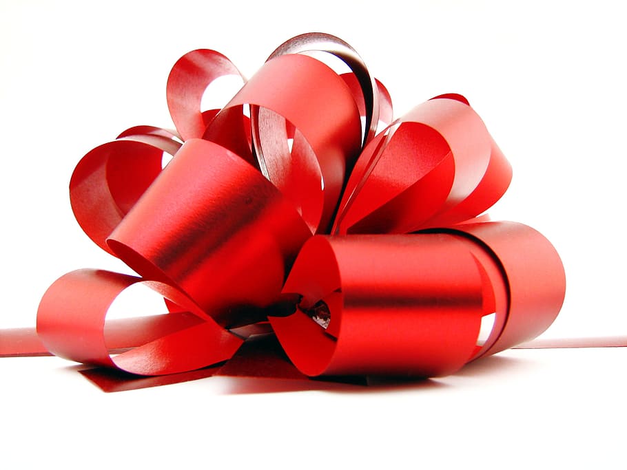red, bow, celebration, christmas, clipping, gift, holiday, isolated HD wallpaper