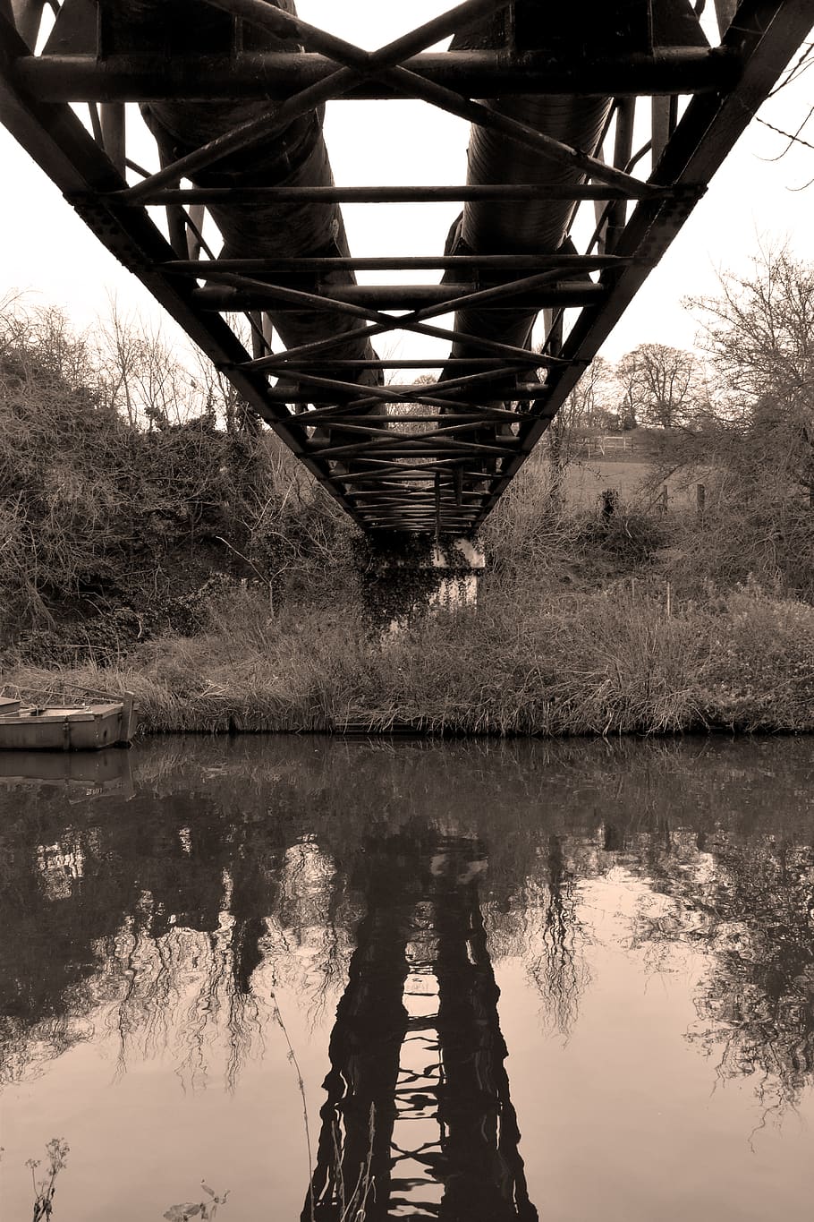 pipe, bridge, architecture, steel, antique, viaduct, industry HD wallpaper
