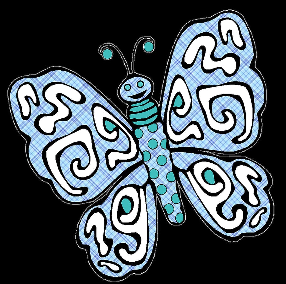 butterfly, graphic, graphical, insect, animal, animal themes HD wallpaper
