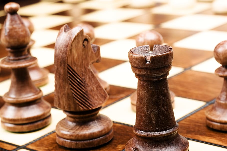 battle, black, board, brown, challenge, chess, chessboard, close HD wallpaper