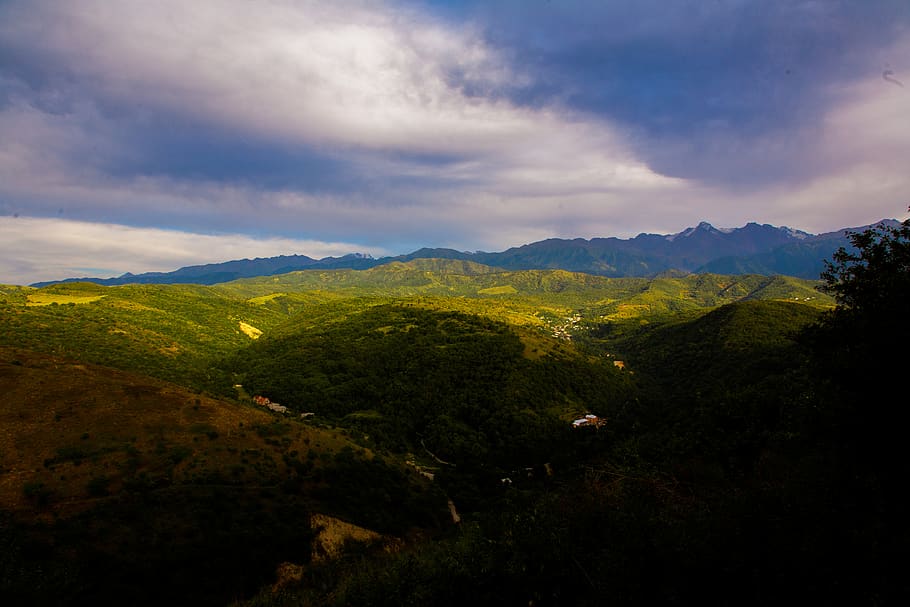 foothills of tien shan mountains, sky, cloud - sky, scenics - nature, HD wallpaper