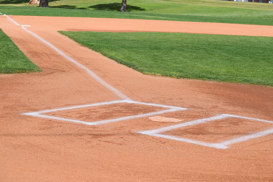 baseball, batters box, sport, game, field, 3rd base, line, left field, HD wallpaper